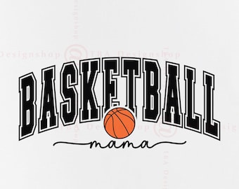 Archivo SVG para camiseta con diseño de mamá basquetbolista, archivo de corte para Cricut (descarga digital)
