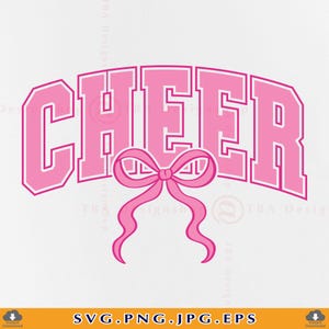 Cheer Coquette Bow SVG, Cheerleading Design (Digital Download)
