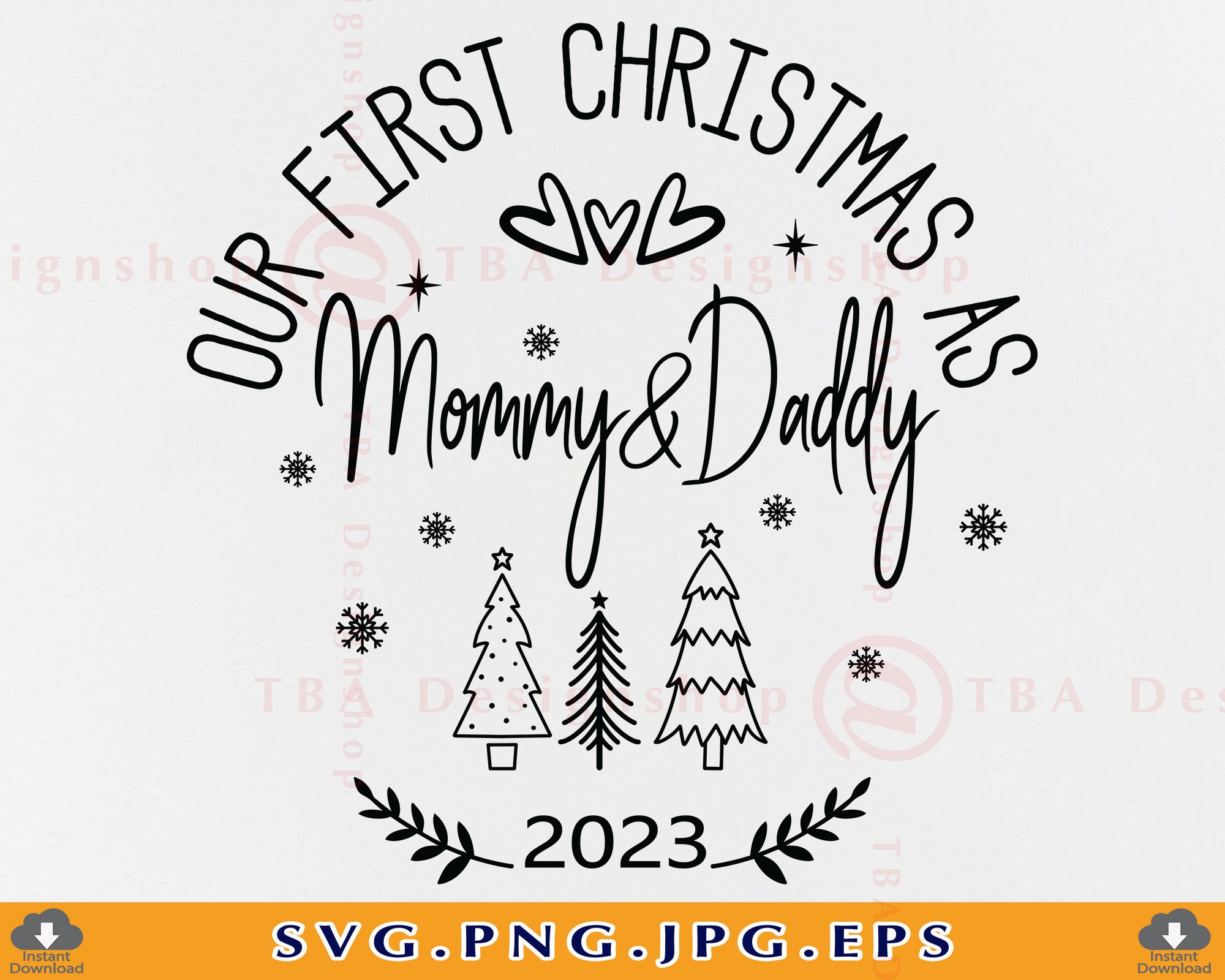 Our First Christmas as Mommy Daddy Svg Christmas Ornaments 2023