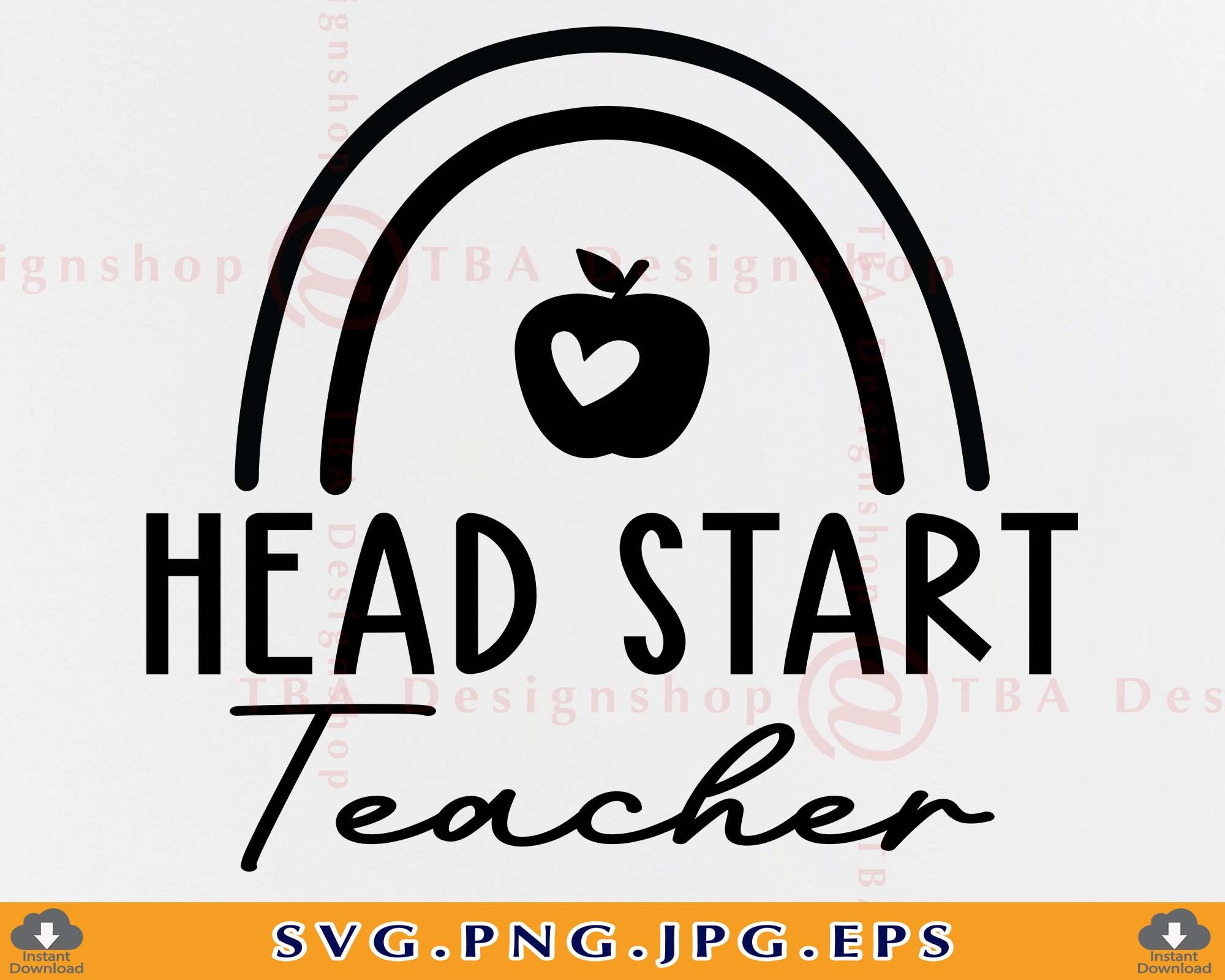Head start Teacher SVG Headstart Teacher Rainbow Svg Etsy