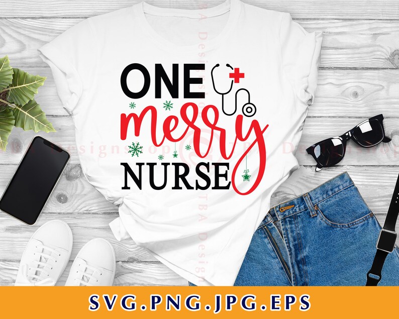 Download One Merry Nurse Svg Nurse Christmas Svg Nurse Christmas Cut Etsy