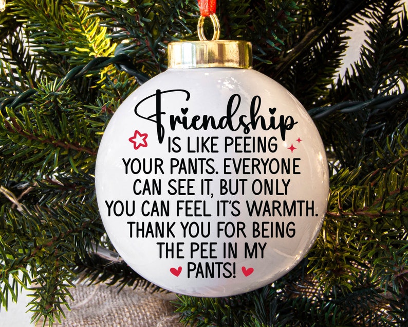 Funny Friendship Christmas Ornament SVG Friendship is Like Etsy