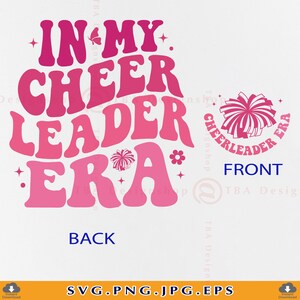 In My Cheerleader Era SVG PNG, In My Cheer Era, Retro Trendy Cheer Shirt, Cheerleader Gifts, Cheerleading Svg,Cut Files For Cricut, Svg, PNG