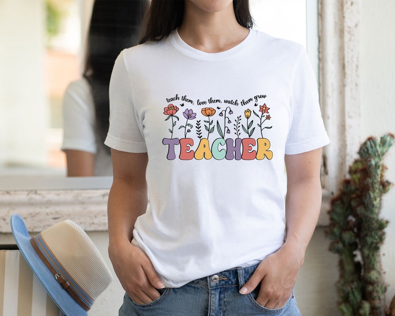 Retro Teacher Flowers PNG, Groovy Appreciation Gift (digital Download ...