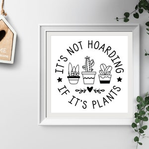 Lustiges Gartenschild Metall – „It's Not Hoarding If It's Plants“, 30x20 Cm, Wetterfest Für Garten & Gewächshaus