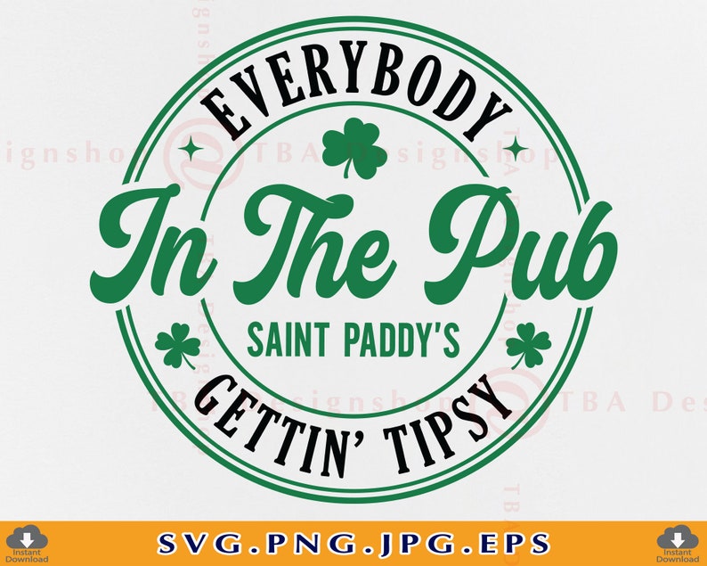Tipsy St Patricks Day SVG, Funny Irish Pub Shirt (digital Download) - Etsy