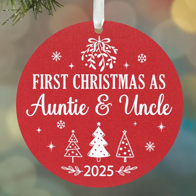 First Christmas Aunt & Uncle Ornament SVG, PNG, Cricut Files (digital ...