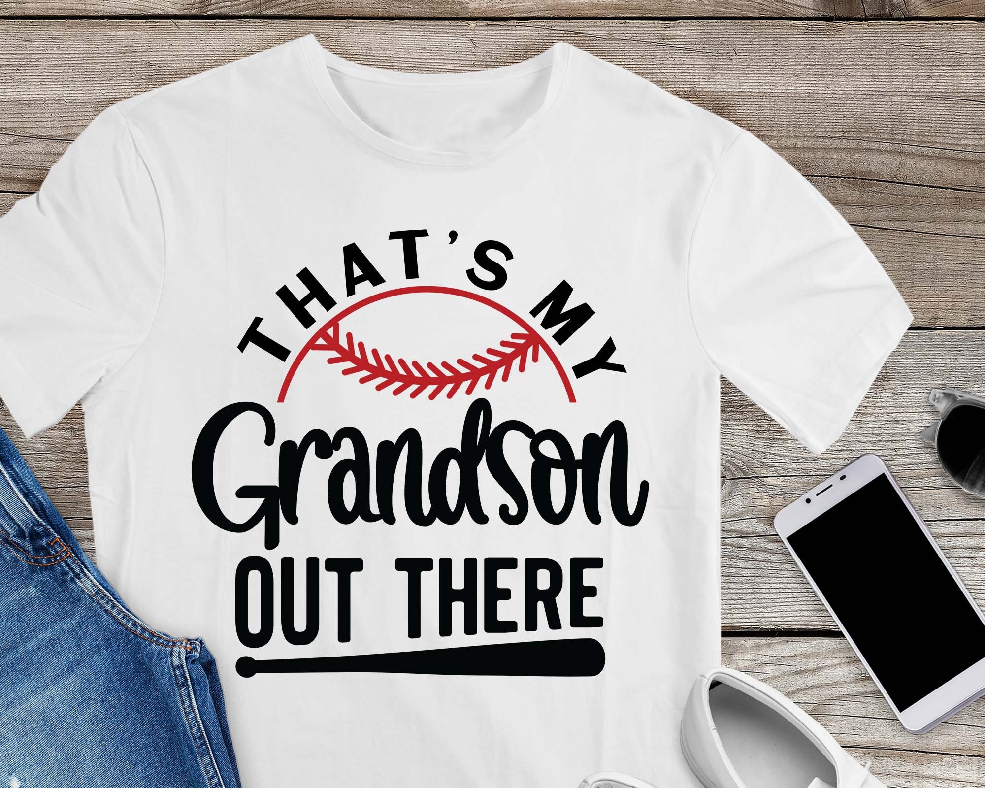 Baseball Grandson SVG That's My Grandson Out There Svg - Etsy