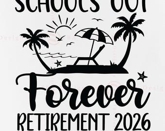 Pensionerad lärare SVG, School's Out Pension 2026 Klippfiler (digital nedladdning)
