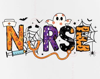 Halloween Spooky Nurse PNG, Fall Sublimation Design (Digital Download)