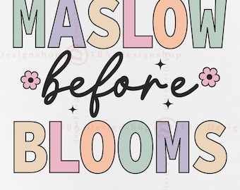 Maslow vor Blüten SVG, Lehrerin Schnittdatei (Digitaler Download)