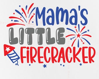 Mamas kleiner Feuersturm SVG, Kind 4. Juli SVG, 4. Juli Mädchen SVG, Baby Junge 4. Juli, Vaterländisches Hemd, Schnitt-Datei für Cricut, SVG, Png