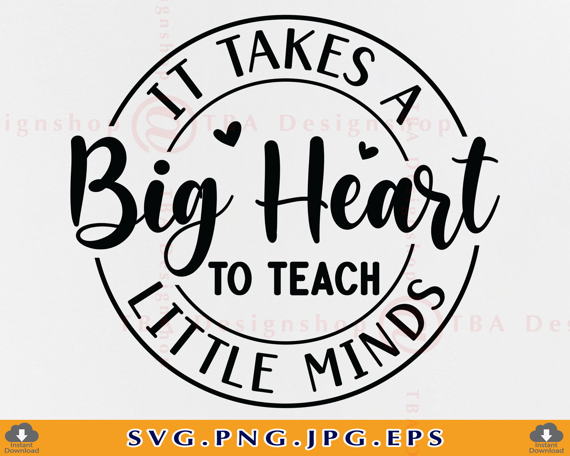Teacher SVG It Takes a Big Heart to Teach Little Minds SVG Etsy Canada