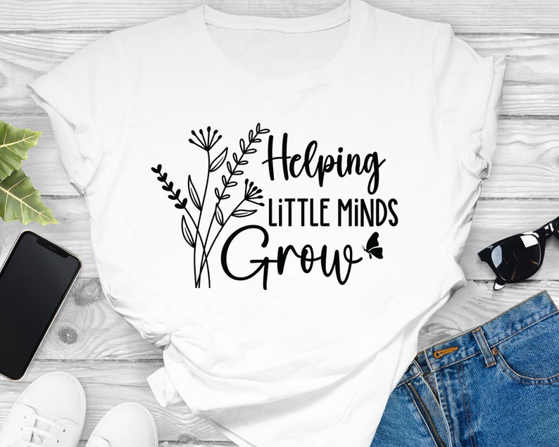 Helping Little Minds Grow Svg Teacher Gift SVG Wildflowers - Etsy