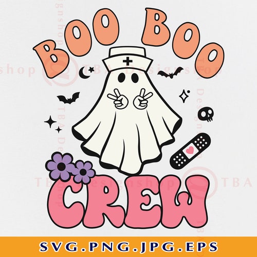 Halloween Nurse SVG Boo Boo Crew SVG Funny Nurse Halloween - Etsy