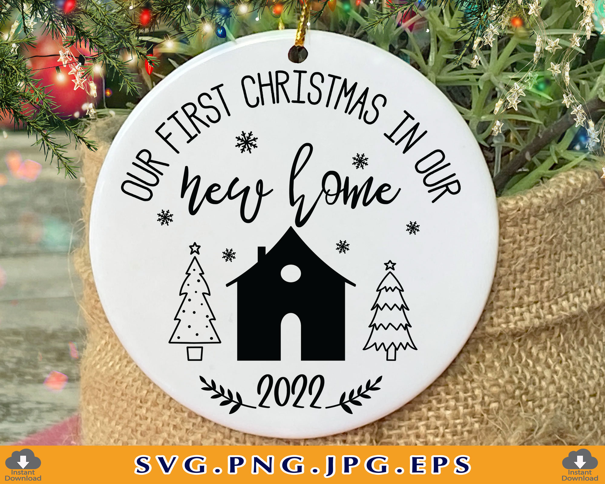Discover Our First Christmas in Our New Home SVG, Christmas Ornament