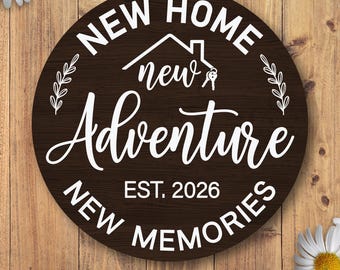 New Home Adventure SVG, Housewarming Gift, Cricut Files (Digital Download)