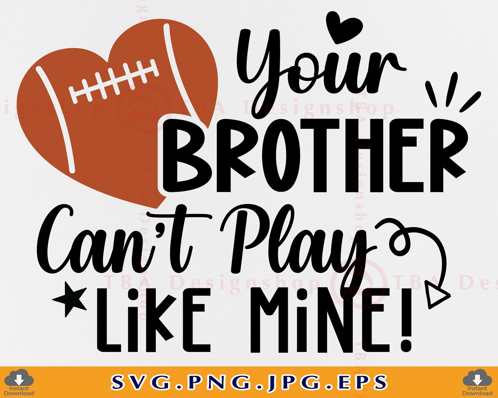 Football Sister SVG Football Brother SVG Your Brother - Etsy