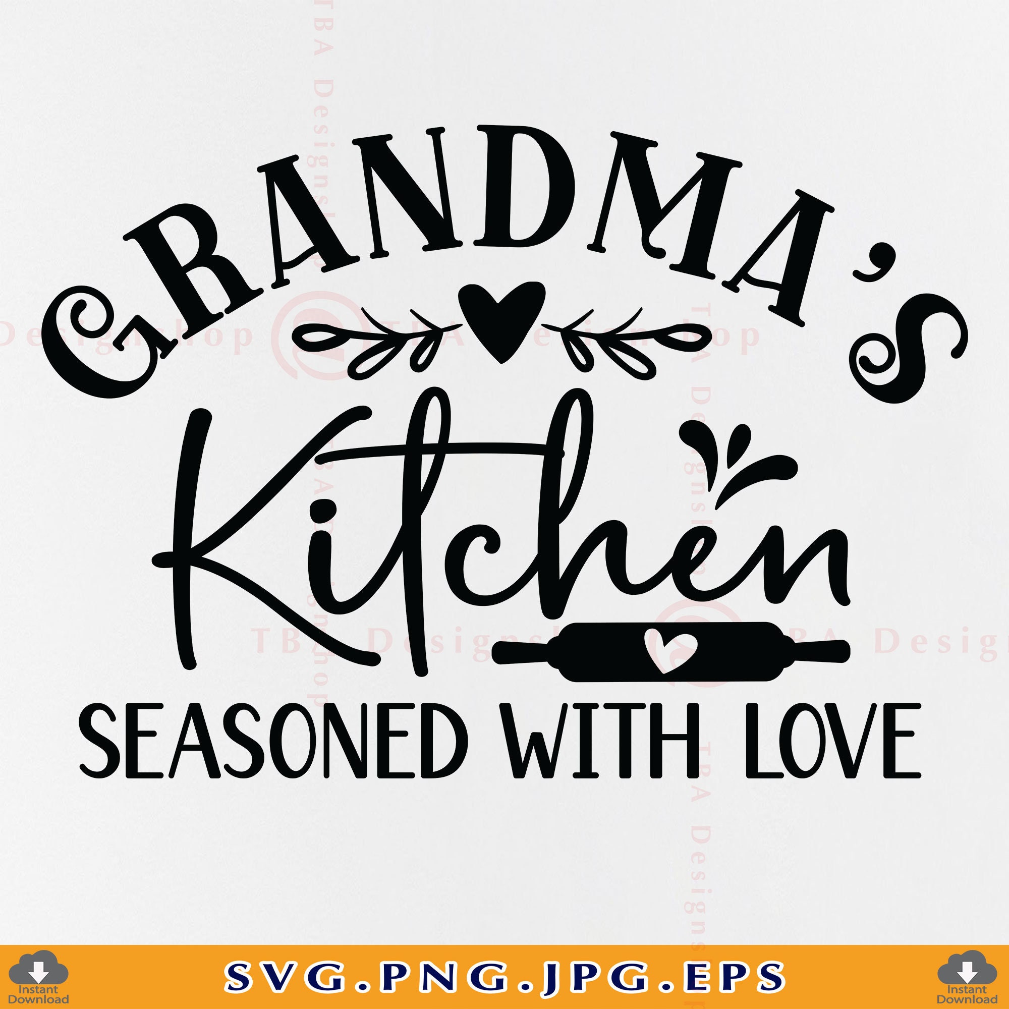 Grandma's Kitchen Sign SVG, Kitchen Wall Decor (digital Download) - Etsy, image size:2000x2000