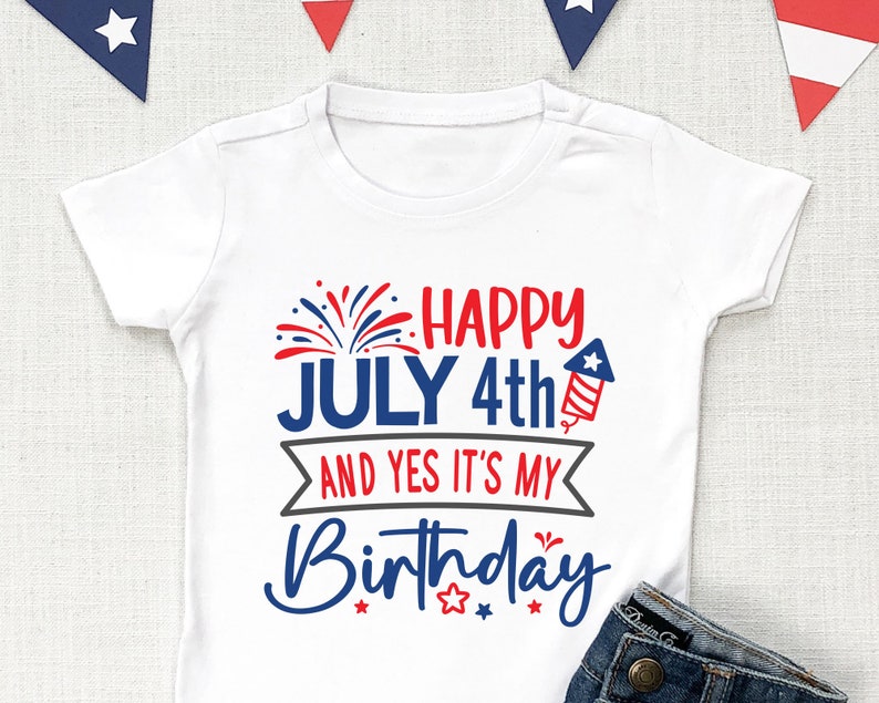 4th of july birthday svg