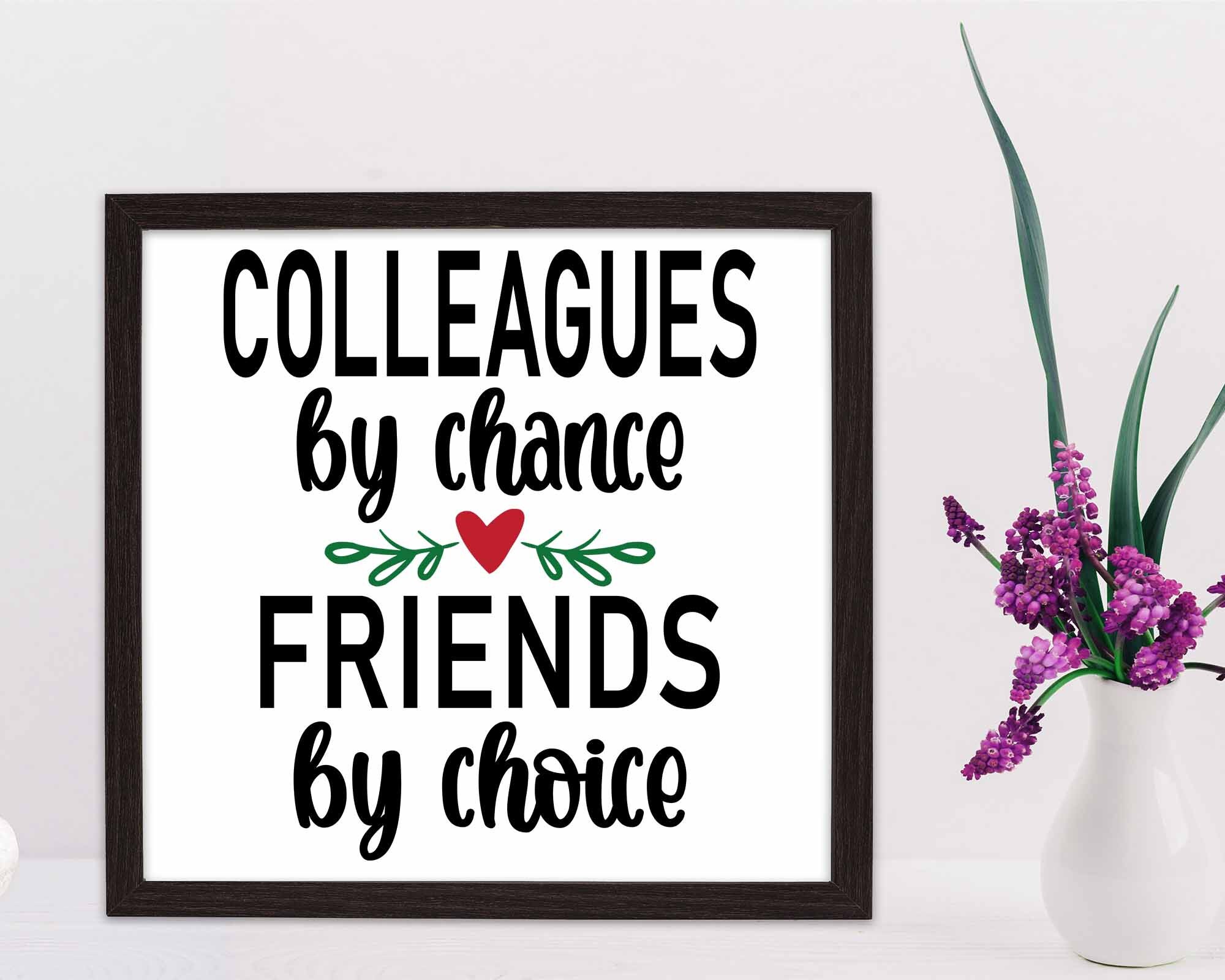 YJYJZX Colleghe per Caso Amiche per Scelta Braccialetto di Ringraziamento Apprezzamento lavoro per Donne Collaboratore Lasciando Regalo per Colleghi e Amici Compleanno Regalo per Donna (4
