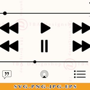 Audio Control Buttons SVG, Music Player Buttons SVG, Spotify Music Player Buttons svg, Apple Music Player Buttons SVG, Music Player svg, png