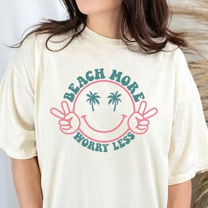 Beach SVG Beach More Worry Less SVG Retro Summer Beach Shirt - Etsy