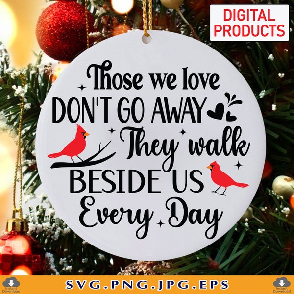 Those we love don't go away They walk beside us every day, In loving memory SVG, Sympathy Sign, Memorial Gift,Cut Files For Cricut, SVG, PNG
