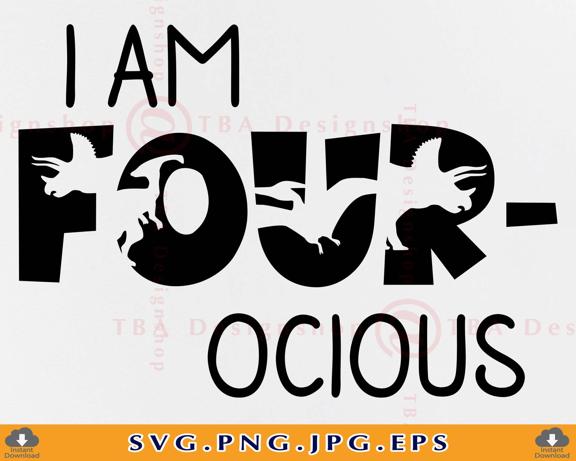 Im Four Ocious Svg Dinosaur Birthday SVG Boy Birthday Shirt - Etsy