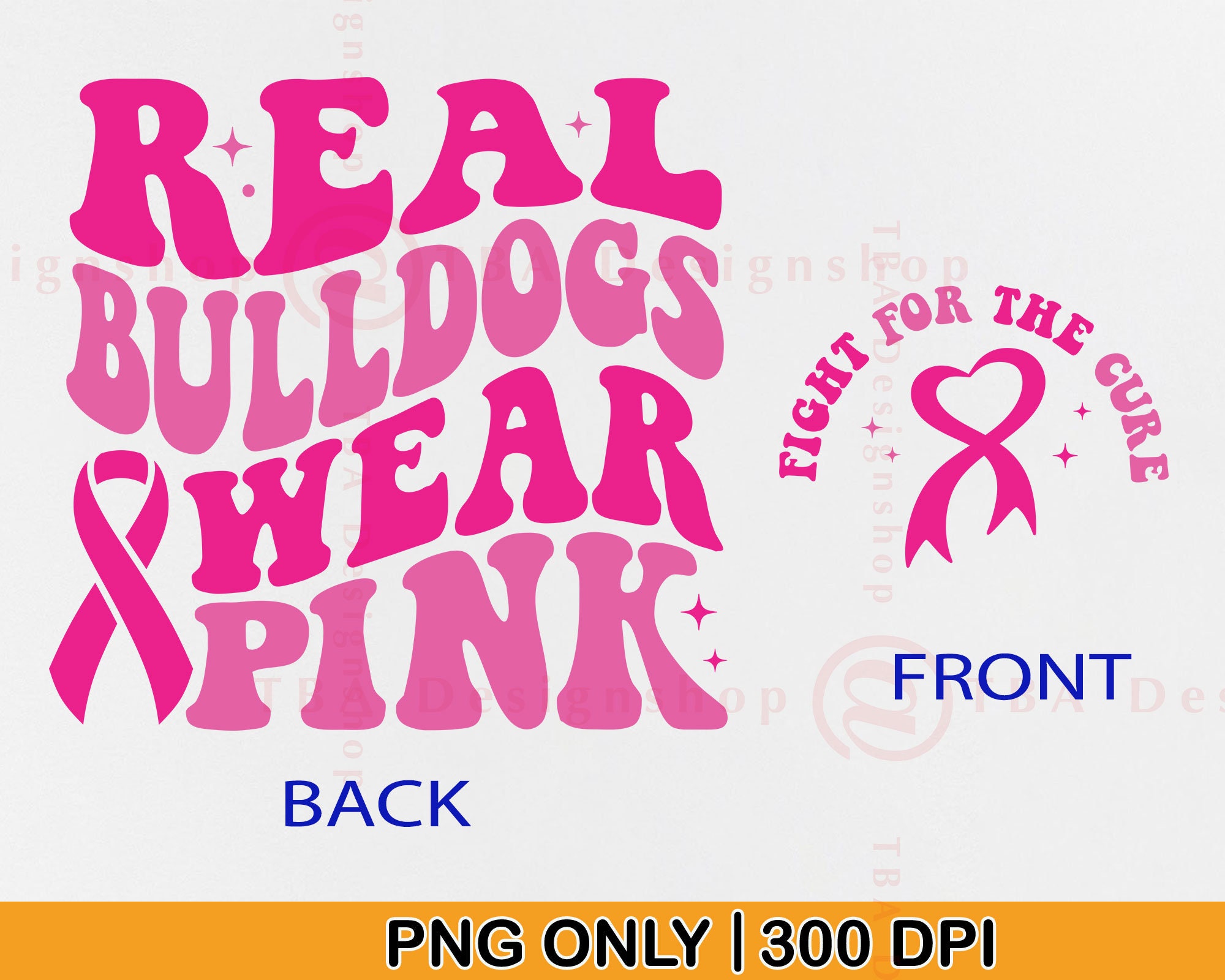 Breast Cancer Awareness SVG PNG Real Bulldogs Wear Pink picture
