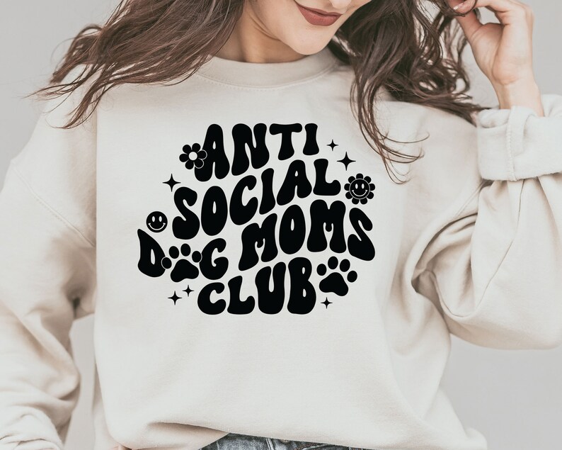 Anti Social Dog Moms Club SVG Funny Dog Mom Shirt SVG Dog - Etsy