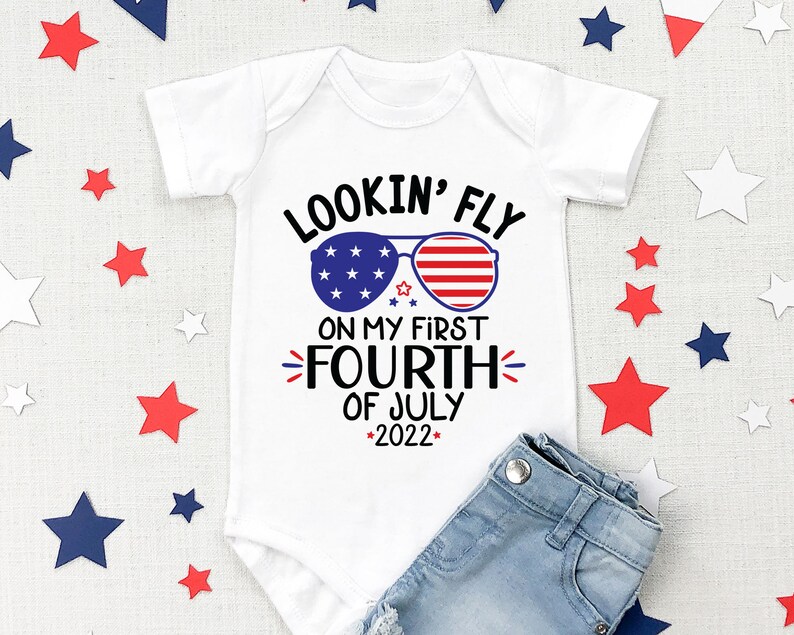 4th of July Baby SVG Lookin' Fly on My First Fourth of - Etsy