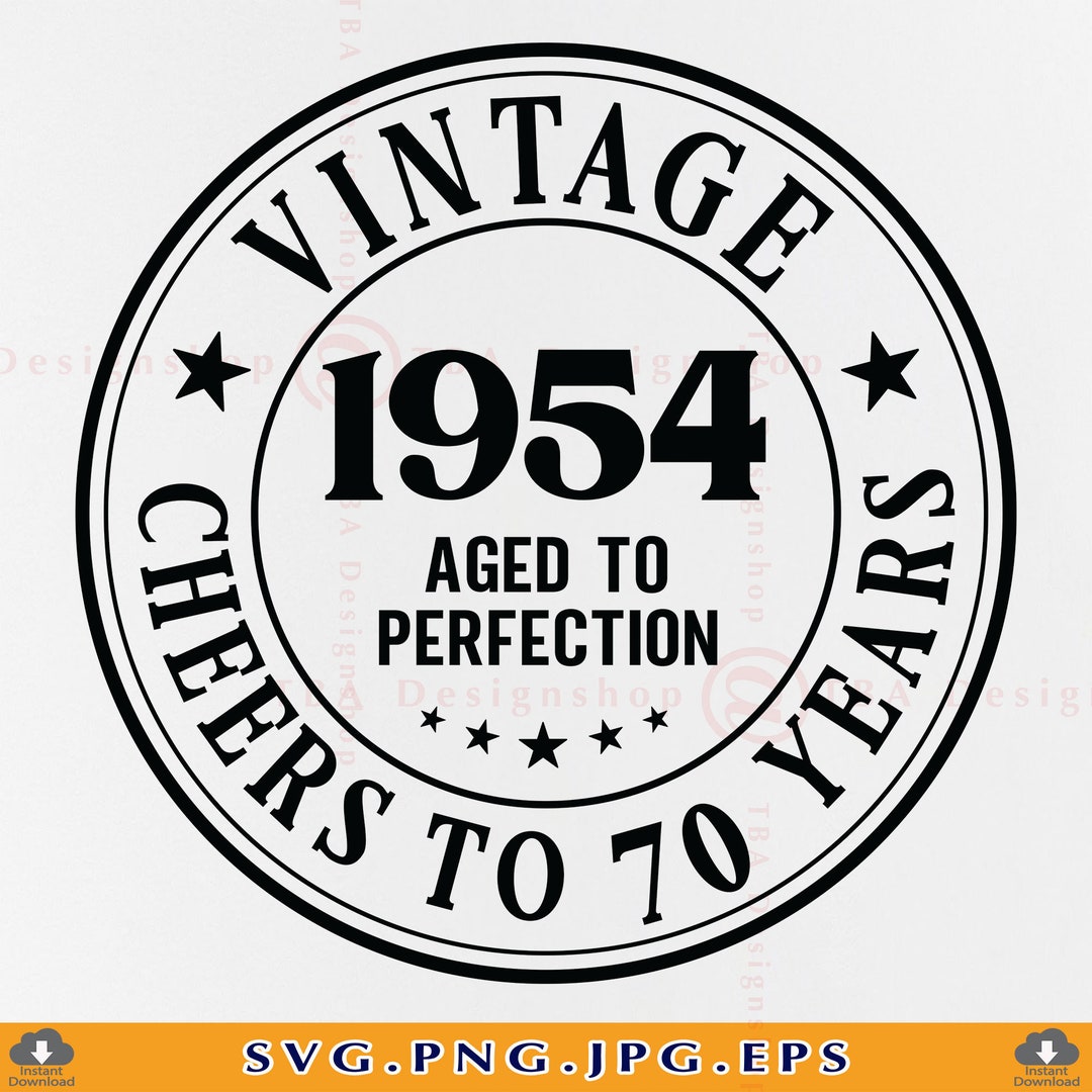 geboren in 1954 vintage retro verjaardag, klassiek 1954 tot in de perfectie gerijpt 9681728