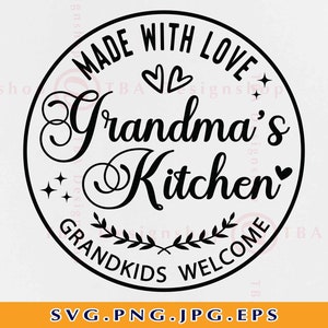 Cuisine de grand-mère SVG, Décoration d’enseigne de cuisine SVG, Citations de cuisine Svg, Cuisine disant SVG, Cadeaux de cuisine, Fichiers de coupe de cuisine pour Cricut, Svg, Png