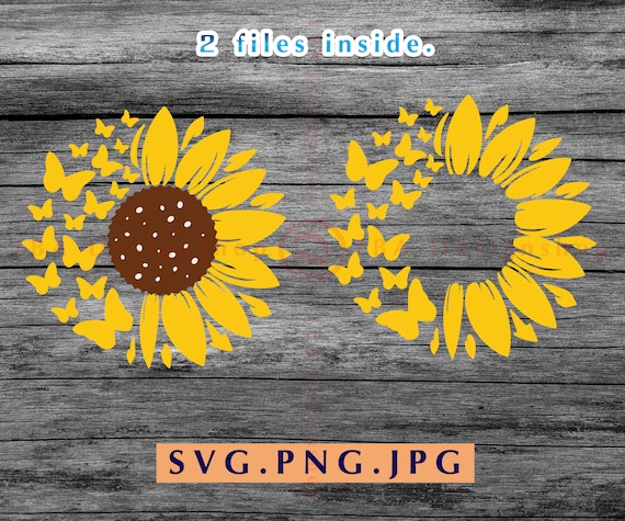 Download Sunflower butterfly svg Sunflower svg cut file Sunflower ...