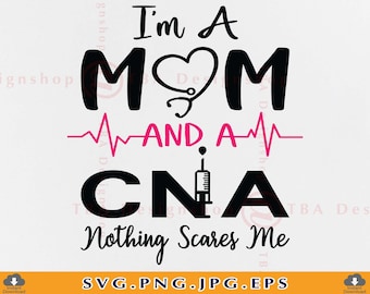 Womens I'm A Nurse And A Mom Nothings Scares Me Funny Nursing Shirt Womens I'm A Nurse And A Mom Nothings Scares Me Funny Nursing Shirt