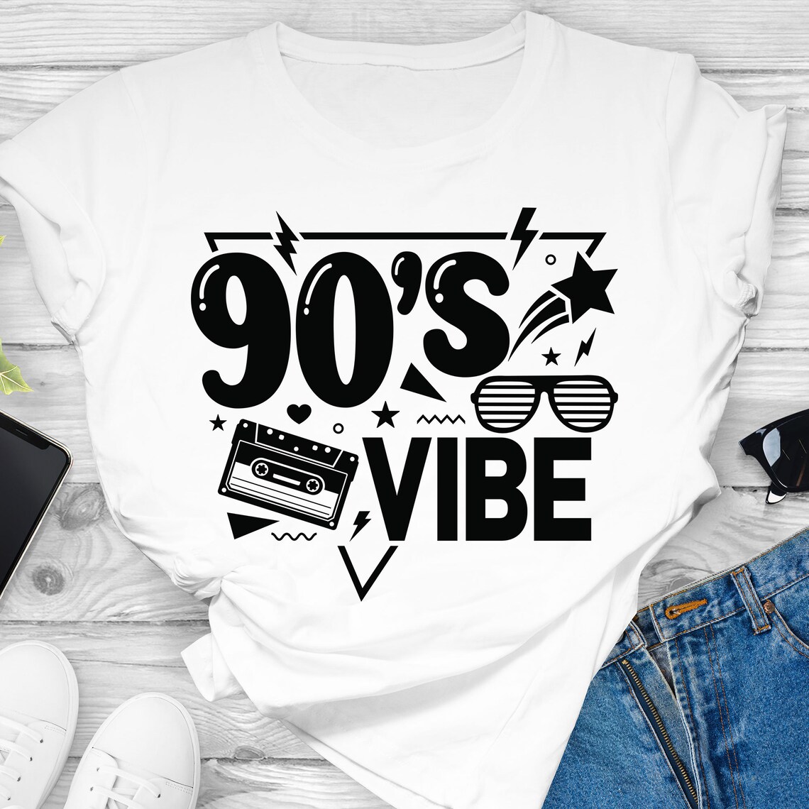 90s Vibe SVG, Retro Cut Files (SVG, PNG) - Etsy