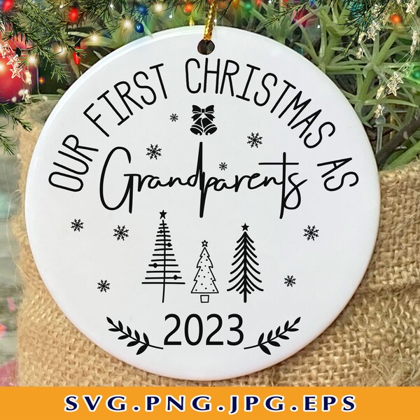 First Christmas as Grandparents Ornaments Etsy