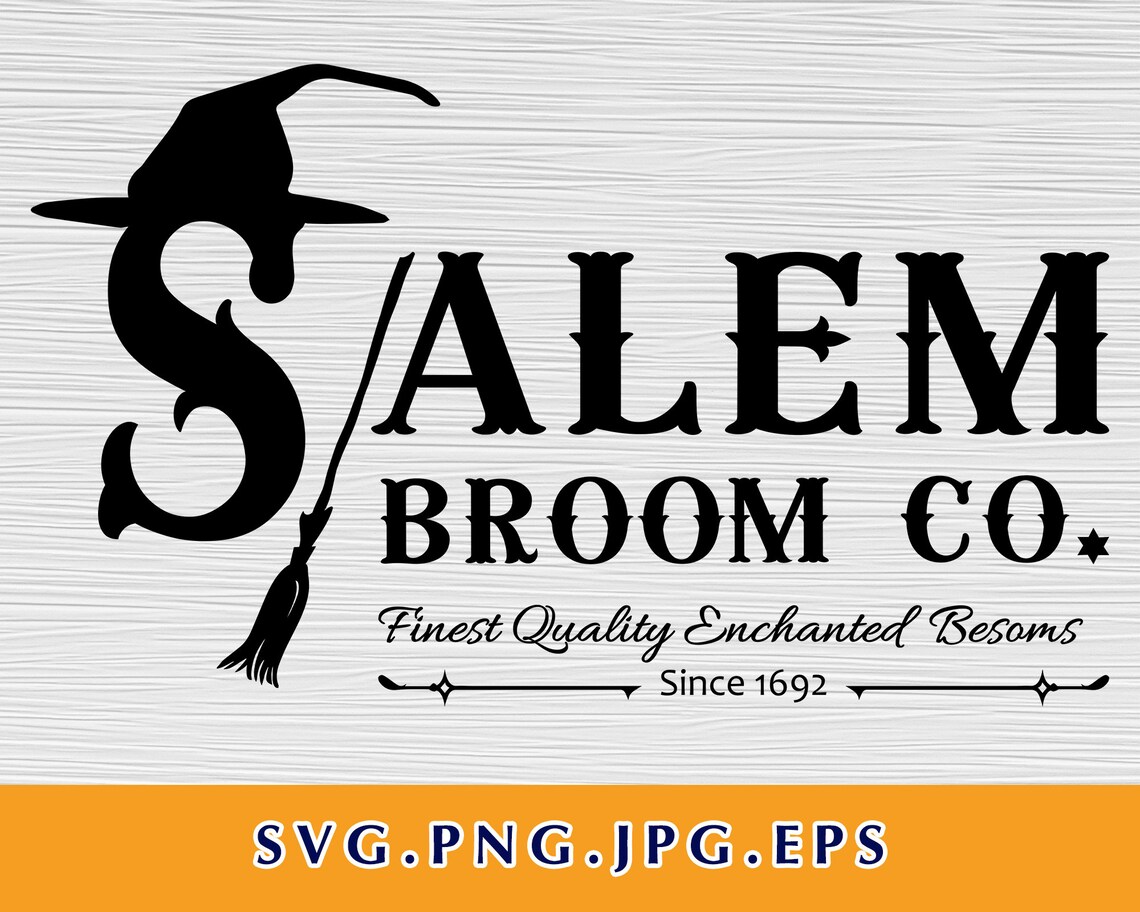 Salem Broom Company Svg Halloween Svg Files Halloween - Etsy