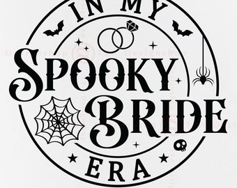 不気味な花嫁時代のSVG、ハロウィーンの独身パーティー（デジタルファイル）