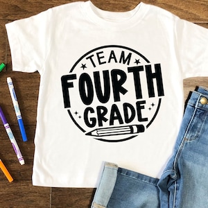 Team Fourth Grade SVG, Fourth Grade Shirt SVG, 4th Grade Gift SVG, 4th ...