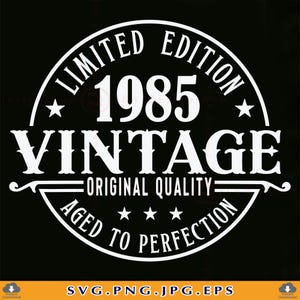 40° compleanno SVG, 40 compleanno SVG, 40° regalo di compleanno SVG, 40° compleanno maglietta SVG, Vintage 1985 SVG, 40 anni, file per Cricut, Svg, Png