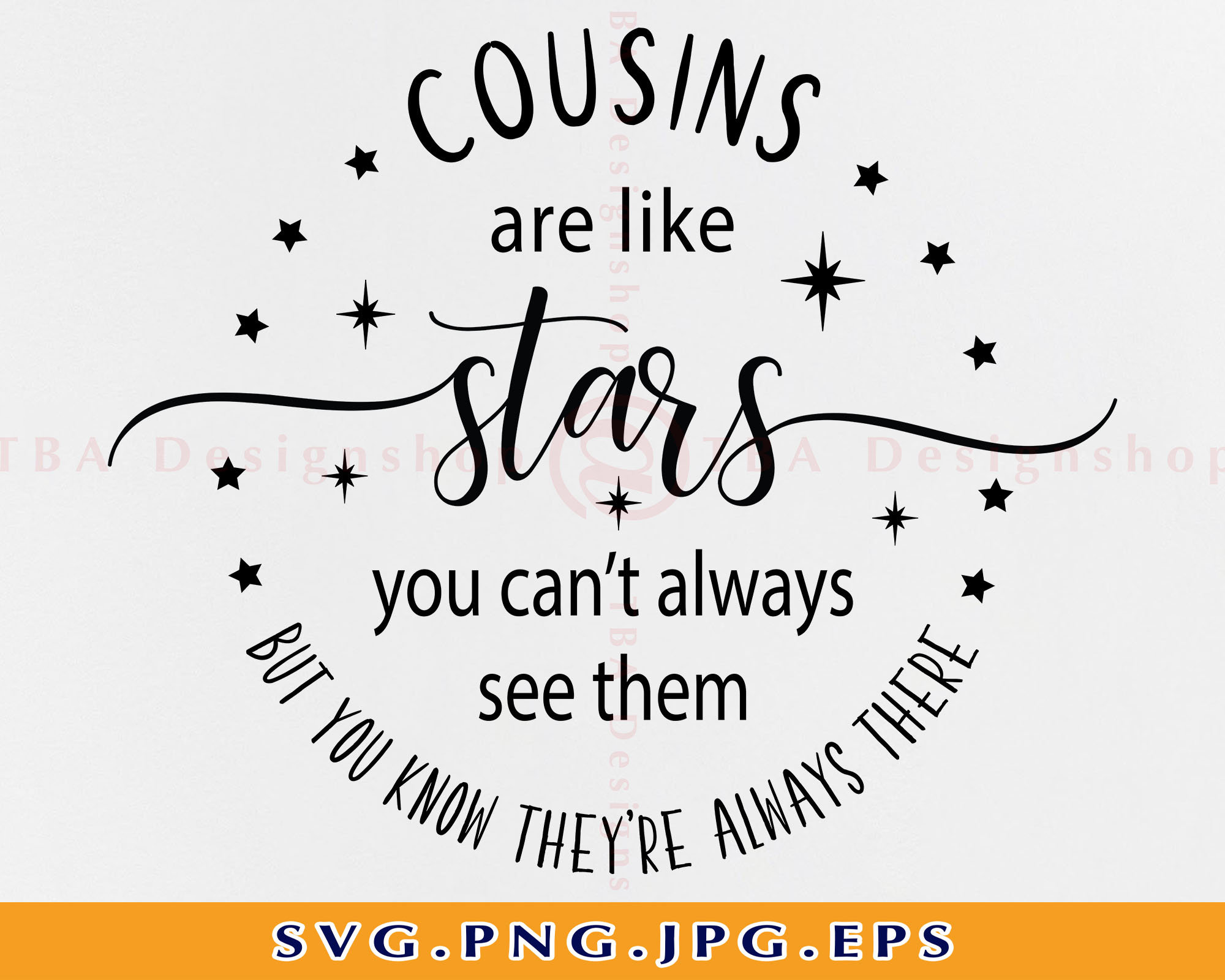 Cousins are like stars Cousins SVG Cousin quote SVG Cousins Etsy