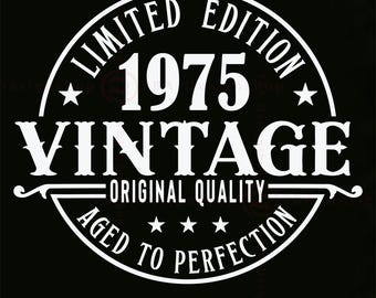 50th Birthday SVG, 50 birthday SVG, Aged To Perfection, Vintage 1975, 50th Birthday Shirt Svg, 50 Birthday Gift Svg,Files For Cricut,Svg,PNG