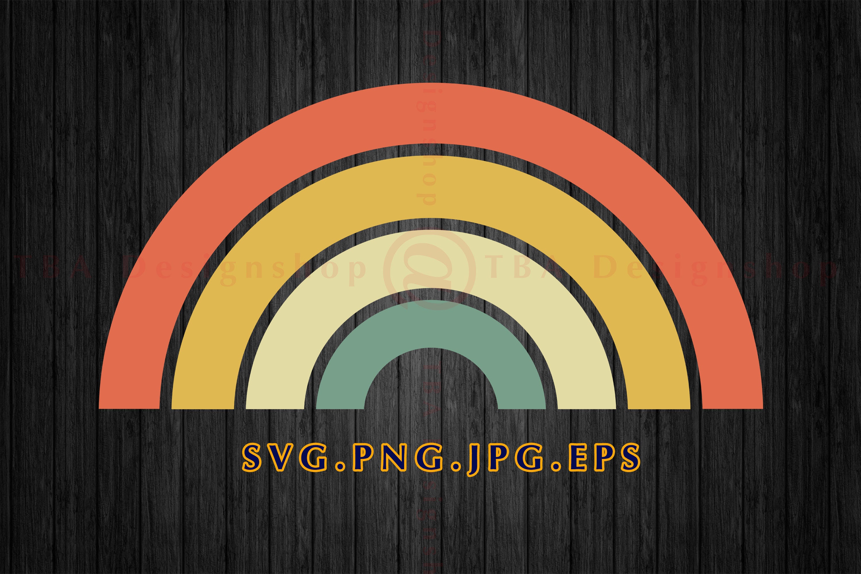 Download Vintage Retro Rainbow Svg Rainbow Svg Rainbow Be Happy Svg Etsy