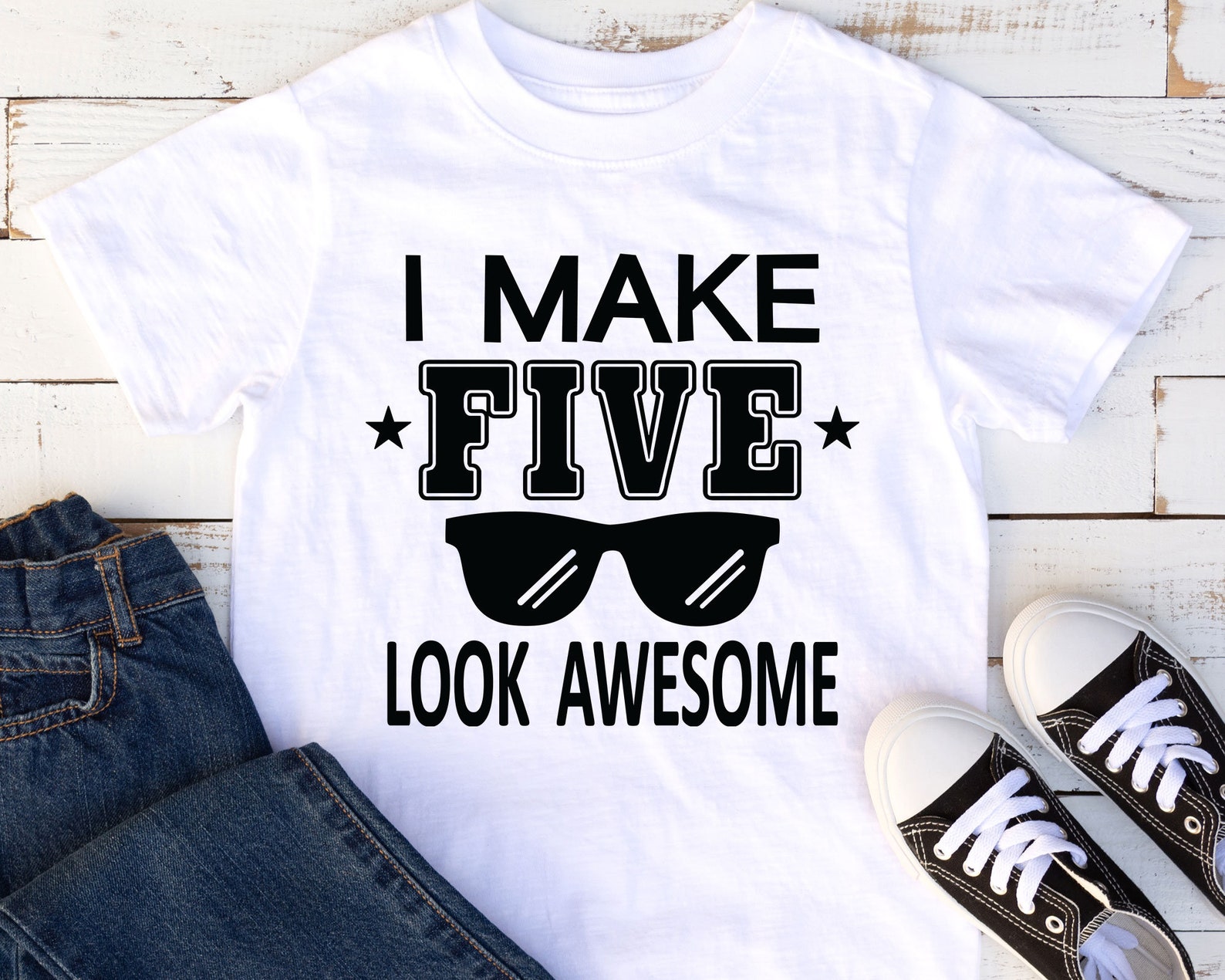 I Make Five Look Awesome Svg 5th Birthday SVG Fifth Birthday - Etsy