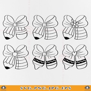 Bleistift Schleife SVG Bundle, Lehrer Bleistift Kokette Schleife, Bleistift Bogen Linie, Buntstift Schleife SVG, Bleistift Papier Schleife Apfel, Cut Files Cricut, svg, PNG