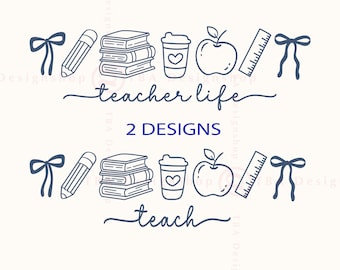 SVG-bestand 'Teacher Life', 'Teaching', 'Back to School' snijbestanden (digitale download)