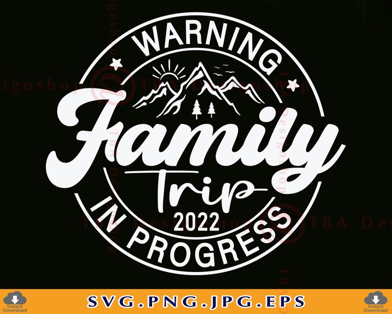 Warning Family Trip in Progress SVG Family Vacation Shirts - Etsy