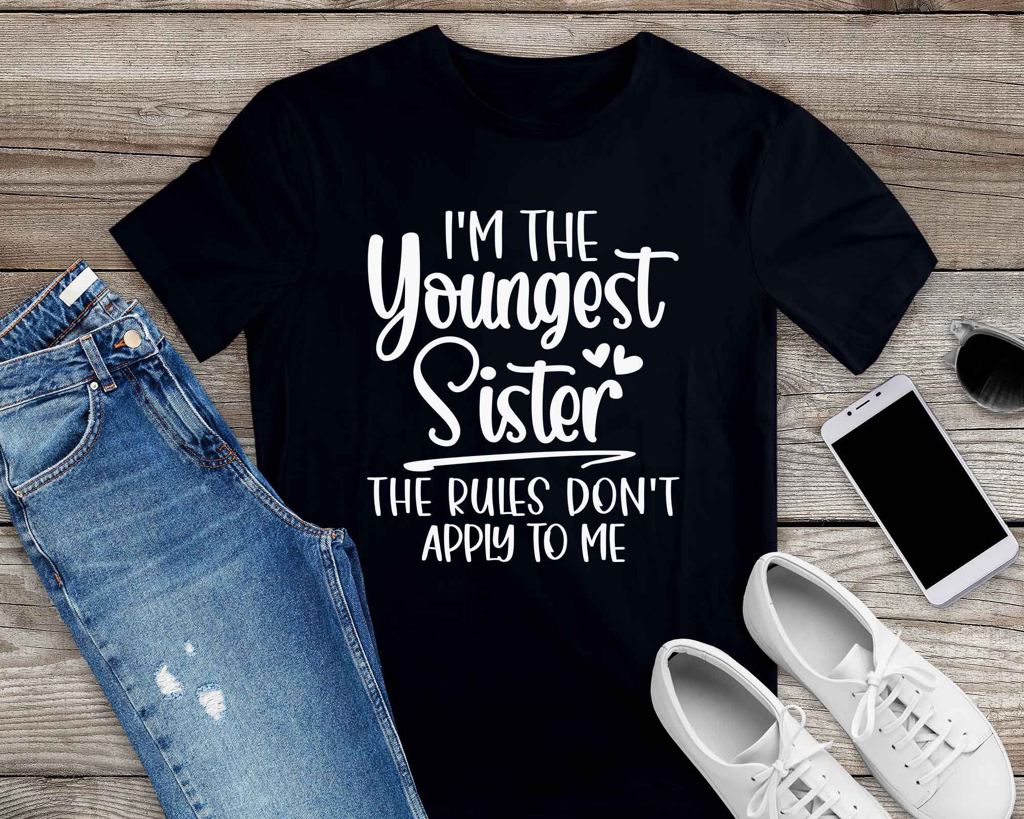 Aoswep I Am The Youngest Sister Fashion Letter Print Women